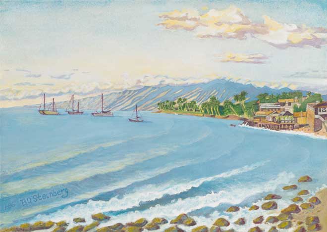 Lahaina Harbor giclee fine art reproduction